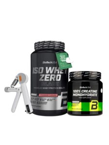 Iso Whey Zero Black 908g , Creatine 300g , Handgrip