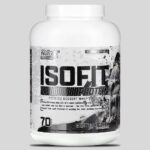 Complément alimentaire Nutrex Research ISOFIT, isolat de whey protéine premium, saveur Cookies & Cream, pot de 70 portions (2450g).