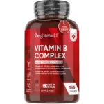 WeightWorld Vitamin B Complex — 8 Vitamines B + Vitamine C - 365 Tablets | Vegan & Non-GMO