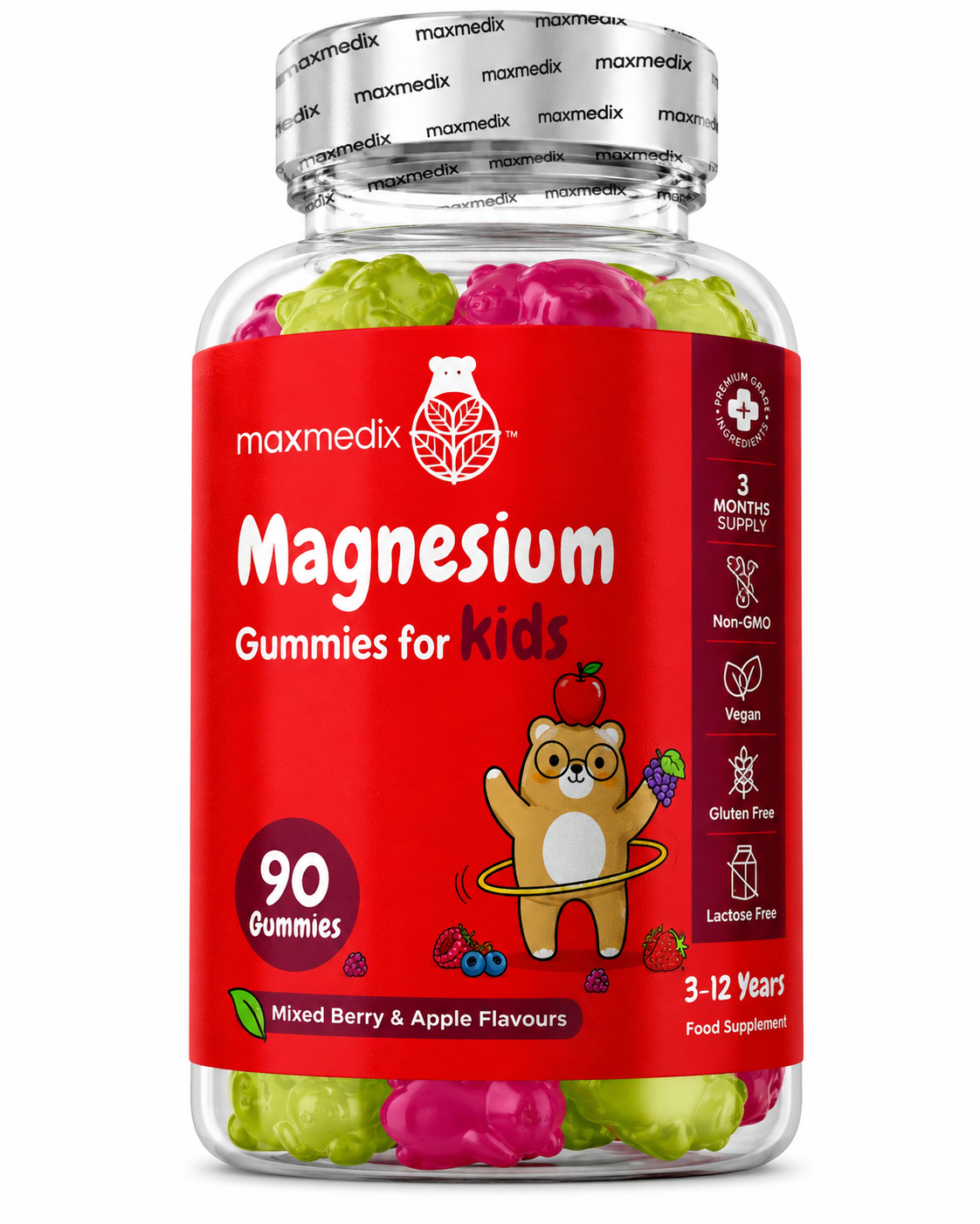 Magnesium Gummies for Kids Maxmedix – 90 Gummies Magnesium Gummies for Kids Maxmedix 90 Gummies – Magnésium enfant Tunisie