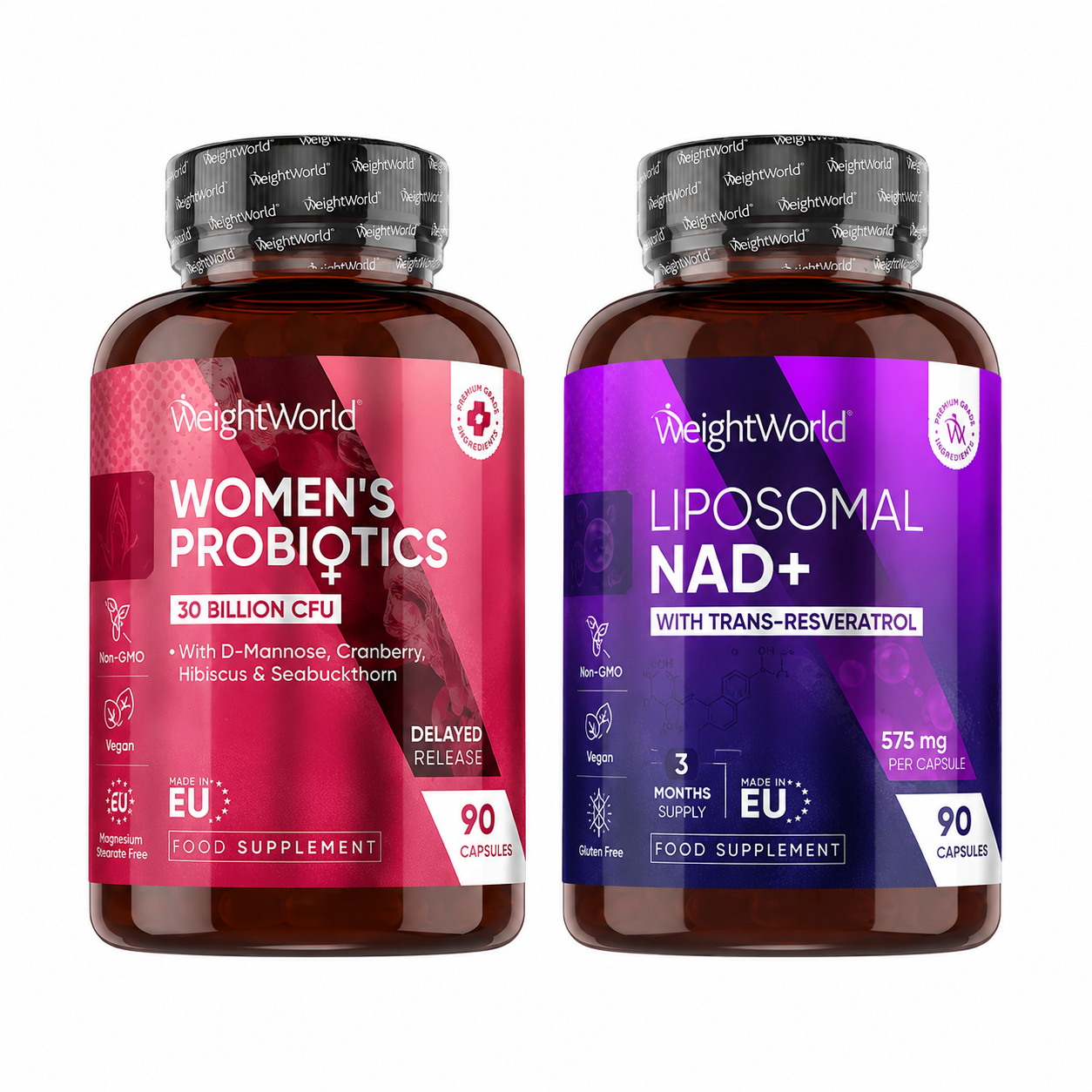 Pack Women’s Probiotics + Liposomal NAD+ WeightWorld Pack Women’s Probiotics et Liposomal NAD+ WeightWorld 90 capsules – NutriStore Tunisie