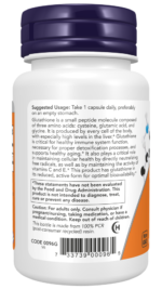 Glutathione NOW Foods 250 mg – 60 Veg Capsules – Image 3