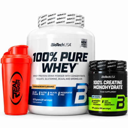 Pack Whey Créatine BioTechUSA avec Shaker
