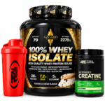 Pack Whey Isolate Azgard Créatine Optimum Nutrition et Shaker