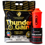 Pack Mass Gainer – Thunder Gain Challenger Nutrition + Créatine 7Nutrition 500 g + Shaker
