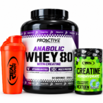 Pack Anabolic Whey 80 ProActive Créatine Real Pharm et Shaker